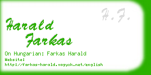 harald farkas business card